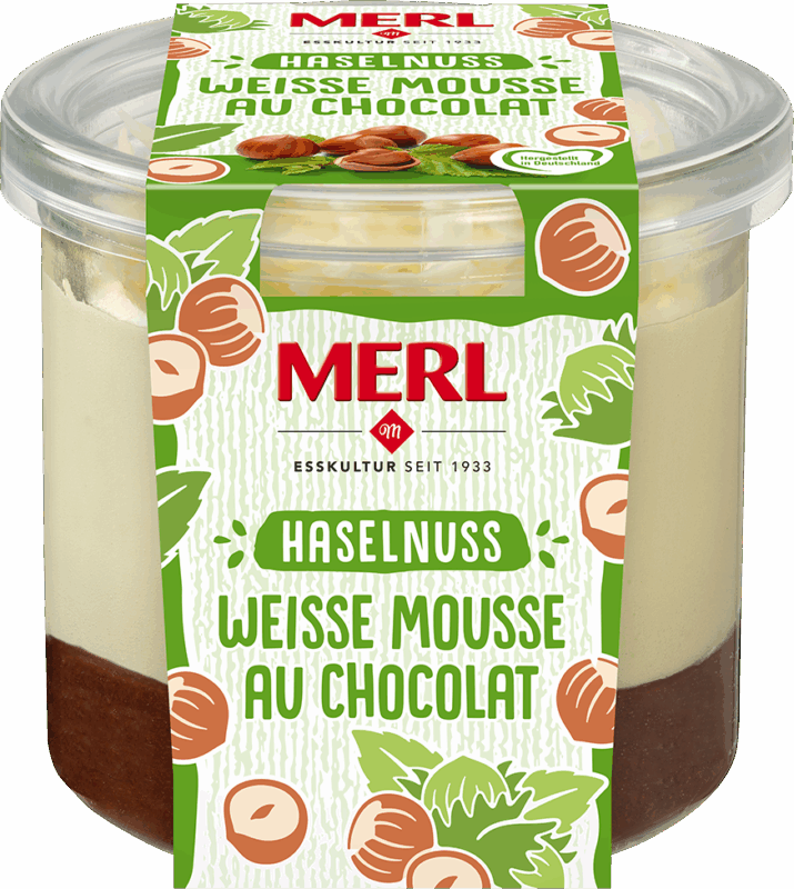 MERL Weisse Mousse au Chocolat Haselnuss