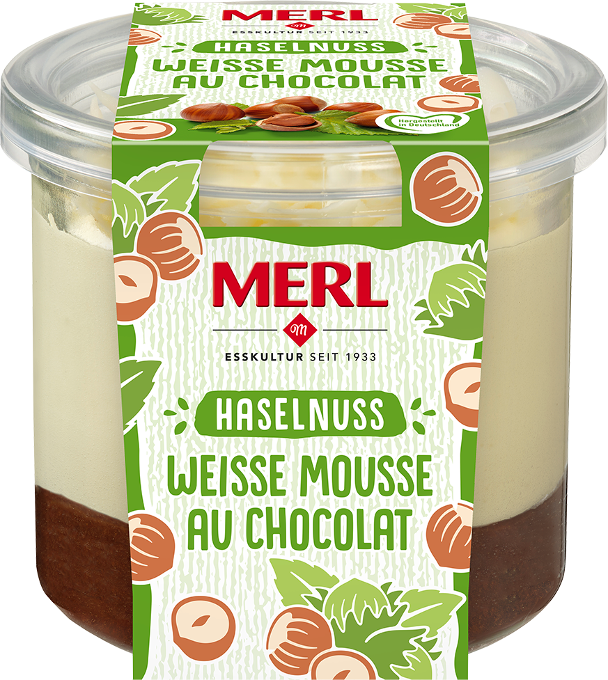 MERL Weisse Mousse au Chocolat Haselnuss